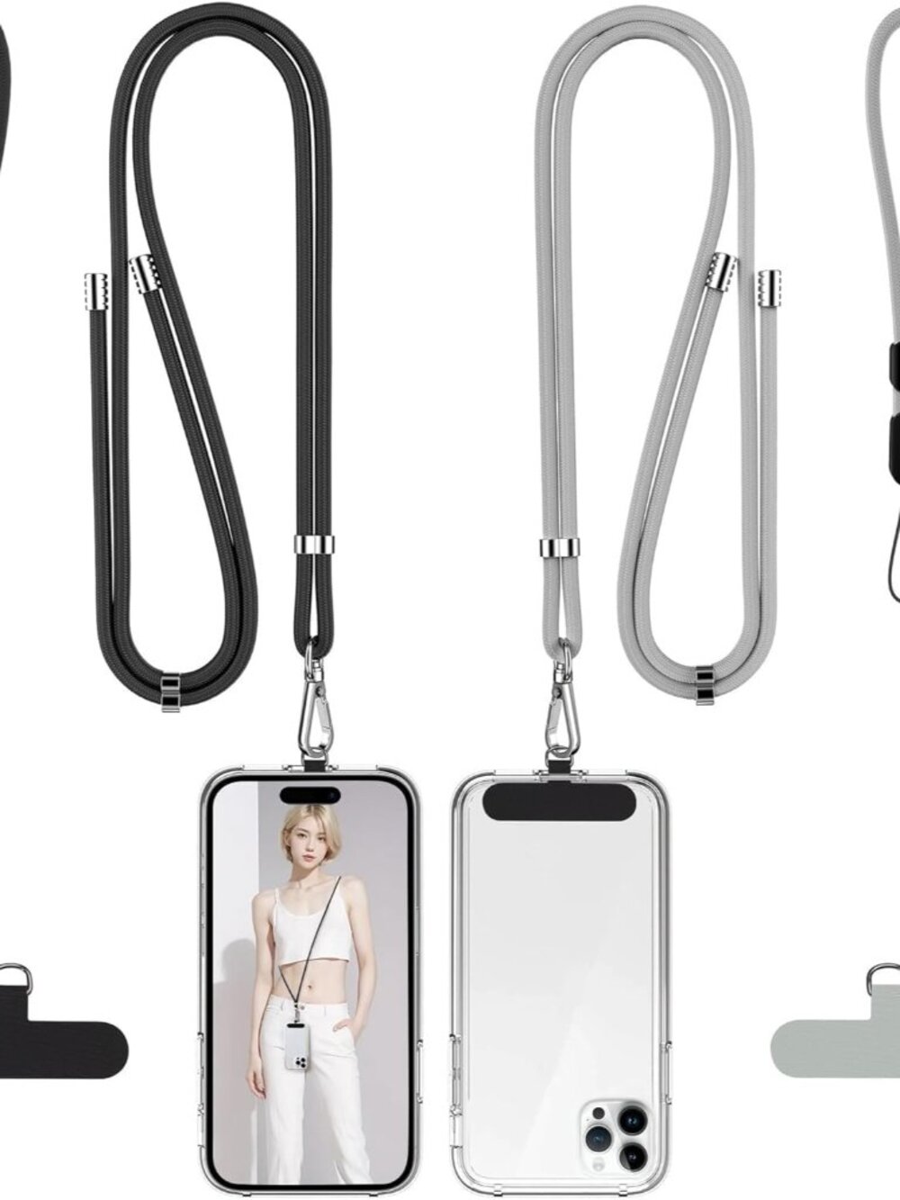 Phone Lanyard, 2 Pack Adjustable Cell Phone Lanyard Crossbody Neck Strap & 2 Pac